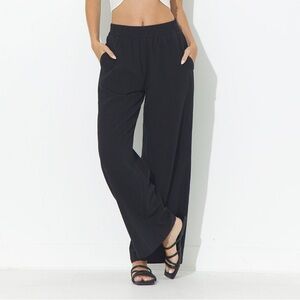 NWT Ocean Drive Textured Wide Leg Pant W/ Pockets